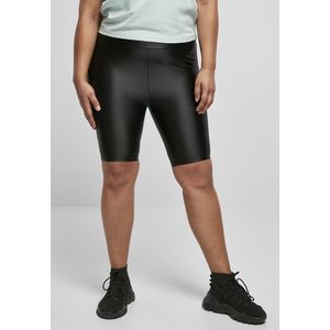 Urban Classics Ladies Highwaist Shiny Metallic Cycle Shorts black - 3XL vyobraziť