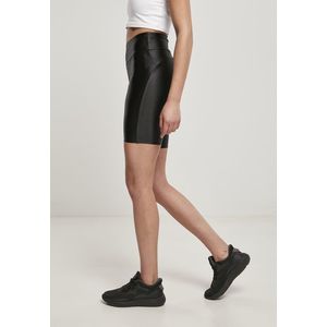 Urban Classics Ladies Highwaist Shiny Metalic Cycle Shorts 2-Pack black+duskrose - 3XL vyobraziť
