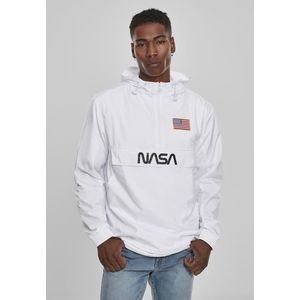 Mister Tee NASA Worm Logo Pull Over Jacket white - XXL vyobraziť