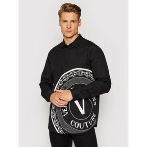 Versace Jeans Couture Košeľa Print V-Emblem 71GAL2R4 Čierna Regular Fit vyobraziť