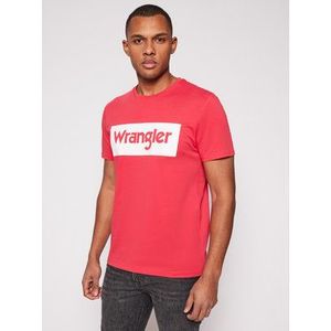 Wrangler Tričko Logo W742FKXA4 Červená Regular Fit vyobraziť