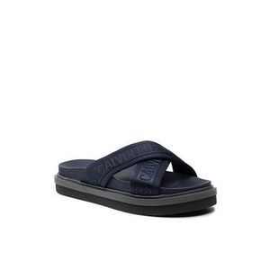Calvin Klein Jeans Šľapky Flat Sandal Crisscross Pes YM0YM00069 Tmavomodrá vyobraziť