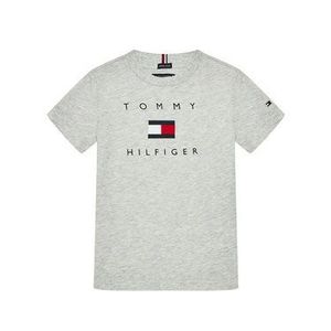 Tommy Hilfiger Tričko Logo Tee KB0KB06523 M Sivá Regular Fit vyobraziť
