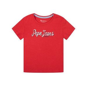 Pepe Jeans Tričko Clemence PG502393 Červená Regular Fit vyobraziť
