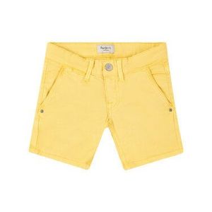Pepe Jeans Bavlnené šortky Blueburn PB800295 Žltá Regular Fit vyobraziť