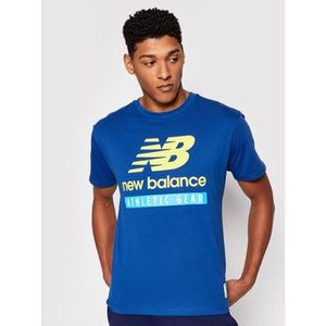 New Balance Tričko NBMT11517CNB Modrá Athletic Fit vyobraziť