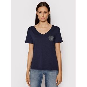 Tommy Jeans Tričko Retro Heart DW0DW10405 Tmavomodrá Slim Fit vyobraziť