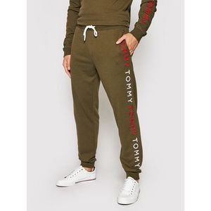 Tommy Hilfiger Teplákové nohavice Track UM0UM02145 Zelená Regular Fit vyobraziť