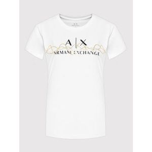 Armani Exchange Tričko 6KYTAK YJ8QZ 1000 Biela Regular Fit vyobraziť