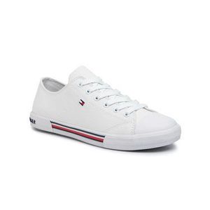 Tommy Hilfiger Plátenky Low Cut Lace-Up Sneaker T3X4-30692-0890 D Biela vyobraziť