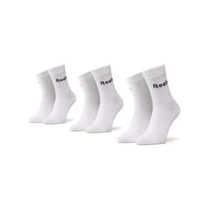 Reebok Súprava 3 párov vysokých ponožiek unisex Act Core Mid Crew Sock 3P GH0332 Biela vyobraziť