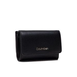Calvin Klein Malá dámska peňaženka Trifold Sm Saffiano K60K608338 Čierna vyobraziť