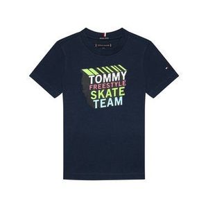 Tommy Hilfiger Tričko Cool Logo KB0KB06520 M Tmavomodrá Regular Fit vyobraziť