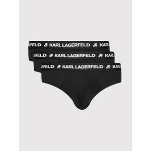 KARL LAGERFELD Súprava 3 párov slipov Logo 211M2103 Čierna vyobraziť