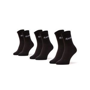 Reebok Súprava 3 párov vysokých pánskych ponožiek GH0331 Čierna vyobraziť