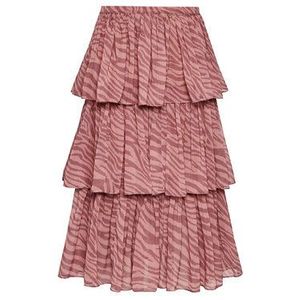 Femi Stories tylová sukňa Tropi Ružová Regular Fit vyobraziť