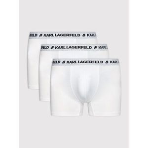KARL LAGERFELD Súprava 3 párov boxeriek Logo 211M2104 Biela vyobraziť