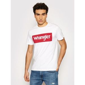 Wrangler Tričko Logo Tee W742FK989 Biela Regular Fit vyobraziť