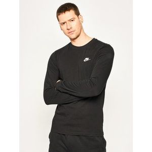 Nike S dlhými rukávmi Nsw Club Tee AR5193 Čierna Regular Fit vyobraziť