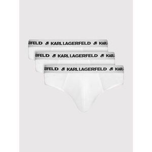 KARL LAGERFELD Súprava 3 párov slipov Logo 211M2103 Biela vyobraziť