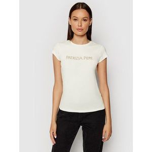 Patrizia Pepe Tričko 8M1333/A13-W146 Biela Slim Fit vyobraziť