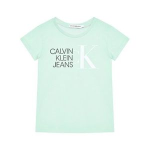 Calvin Klein Jeans Tričko Hybrid Logo IG0IG00888 Zelená Slim Fit vyobraziť