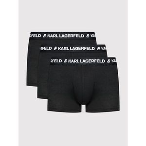KARL LAGERFELD Súprava 3 párov boxeriek Logo 211M2102 Čierna vyobraziť