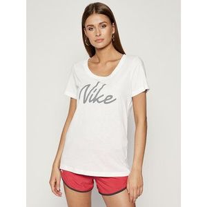 Nike Funkčné tričko Dry-FIT Scoop Logo Tee CQ0258 Biela Regular Fit vyobraziť