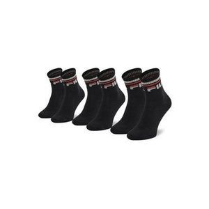 Fila Súprava 3 párov vysokých dámskych ponožiek Calza Quarter F9399 Čierna vyobraziť