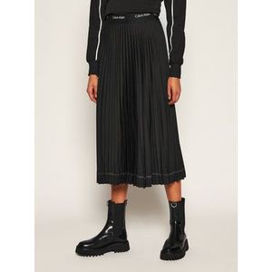 Calvin Klein Plisovaná sukňa Sunray Pleat K20K202101 Čierna Regular Fit vyobraziť