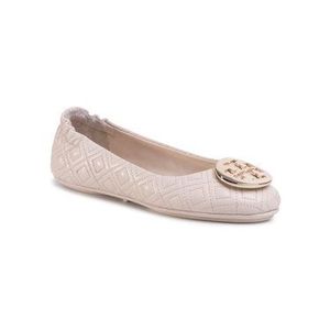 Tory Burch Baleríny Quilted Minnie 50736 Béžová vyobraziť