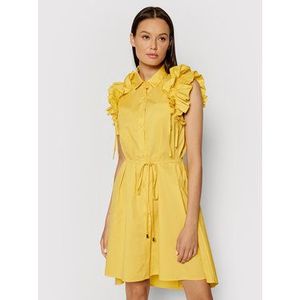 Rinascimento Košeľové šaty CFC0017910002 Žltá Regular Fit vyobraziť