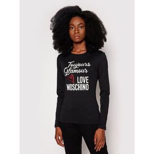 LOVE MOSCHINO Blúzka W4G5222M 3517 Čierna Regular Fit vyobraziť