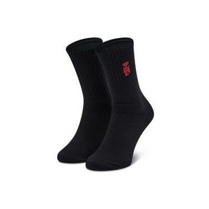 PLNY Textylia Vysoké pánske ponožky Crown PT-AK-SK-00056 Čierna vyobraziť