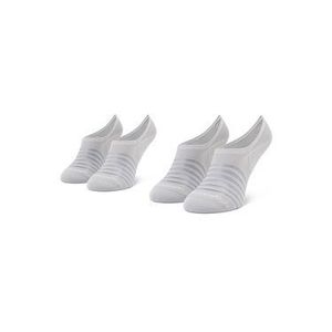 Calvin Klein Súprava 2 párov krátkych ponožiek dámskych 100003031 r.OS Sivá vyobraziť