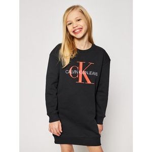 Calvin Klein Jeans Každodenné šaty Neon Monogram IG0IG00600 Čierna Regular Fit vyobraziť