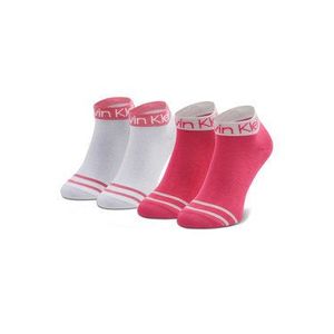 Calvin Klein Súprava 2 párov kotníkových ponožiek dámskych 100001800 Ružová vyobraziť