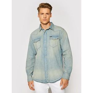Polo Ralph Lauren džínsová košeľa Western 710689372001 Modrá Regular Fit vyobraziť