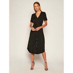 Calvin Klein Každodenné šaty Tencel Ss Wrap K20K202182 Čierna Regular Fit vyobraziť