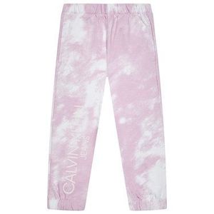 Calvin Klein Jeans Teplákové nohavice Cloud Aop IG0IG00775 Ružová Relaxed Fit vyobraziť