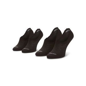 Calvin Klein Súprava 2 párov krátkych ponožiek dámskych 100001799 Čierna vyobraziť