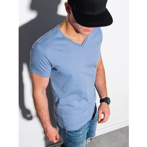 Jednoduché modré tričko S1369 vyobraziť