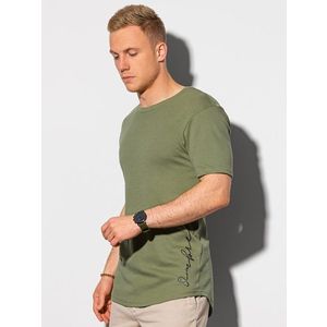 Trendové olivové tričko S1387 vyobraziť