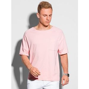 Jednoduché svetlo ružové tričko S1386 vyobraziť