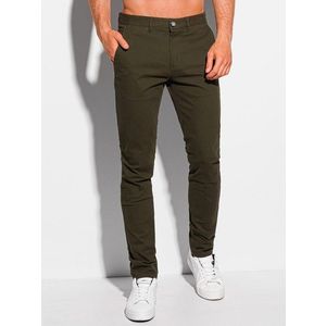 Elegantné chinos nohavice v khaki prevedení P1089 vyobraziť