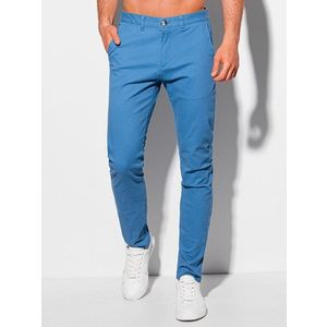 Elegantné chinos nohavice v modrom prevedení P1089 vyobraziť