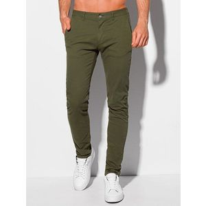 Elegantné khaki chinos nohavice P1090 vyobraziť