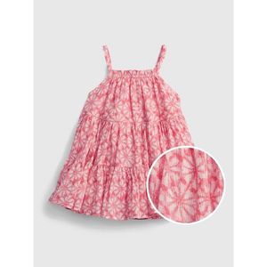 GAP Baby šaty gauze tiered floral dress vyobraziť