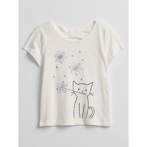 GAP Dětské tričko bow-tie graphic t-shirt vyobraziť