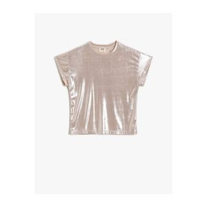 Koton Shiny T-shirt Crew Neck Short Sleeve vyobraziť